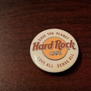 Hard Rock Cafe “Save The Planet Love All Serve‎ All” Button Hat Lapel Pin